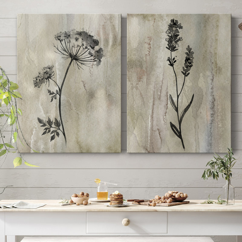 Laurel Foundry Modern Farmhouse Sumie Silhouette I 2 Piece Painting